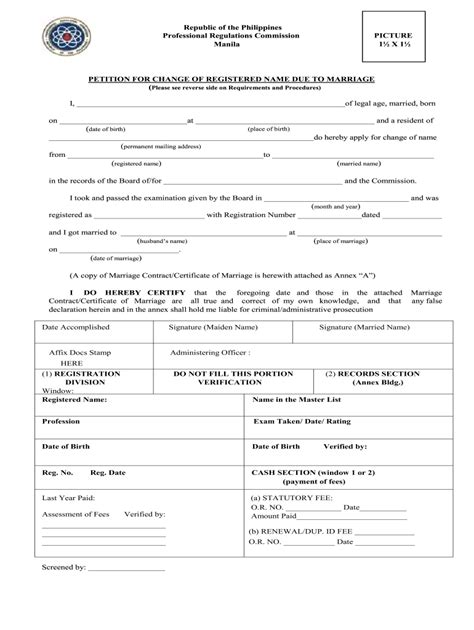 prc online appointment for change status|PETITION FOR CHANGE OF REGISTERED NAME DUE TO .